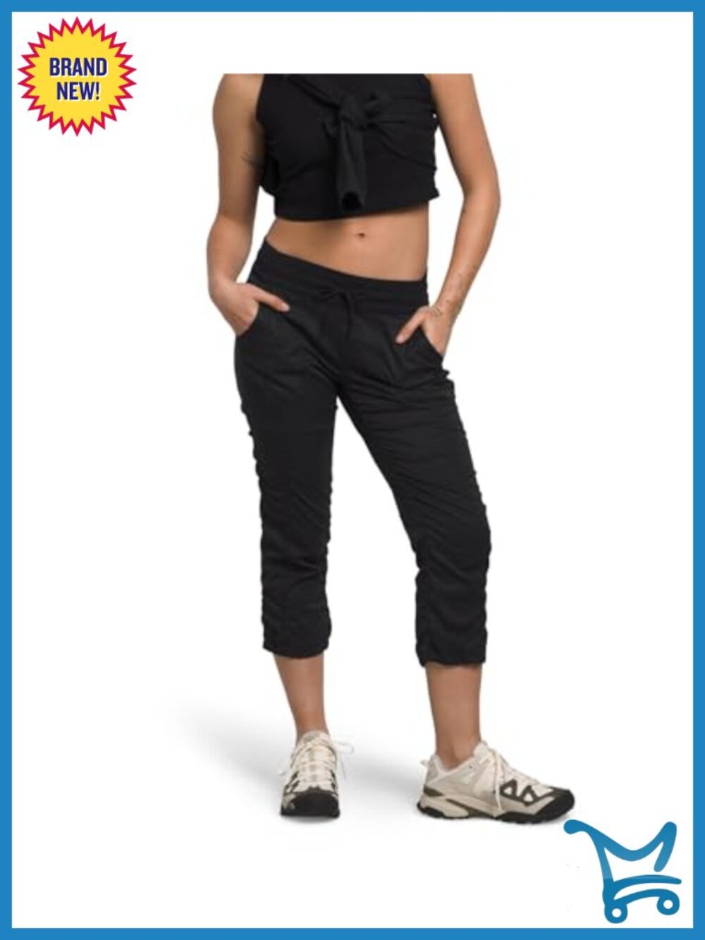 Womens Aphrodite 2.0 Capri Moisture Wicking Jogger Pants UPF 40+ Hiking